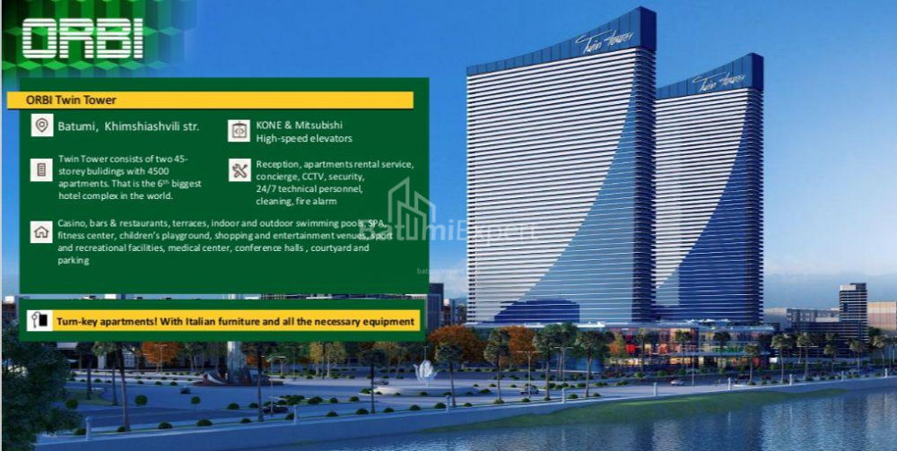 شقة سكنية 33 متر مربع - يوريفسكايا, Batumi, جورجيا