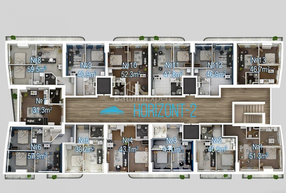 شقة سكنية 41 متر مربع - يوريفسكايا, Batumi, جورجيا