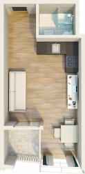 شقة سكنية 1-комн 34.6 m² - ميزجورتا, Chakvi