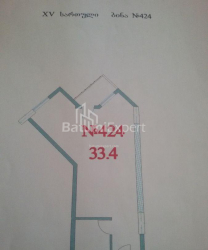 شقة سكنية 33 متر مربع - زورابا جورجيلادزه, Batumi, جورجيا