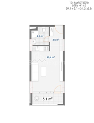 شقة سكنية 1-комн 34.2 m² - خيدرة أباشيدزه, Batumi